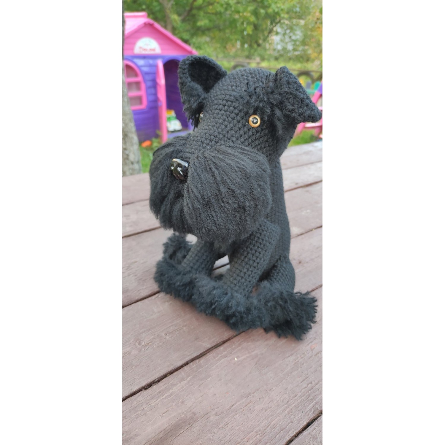 Black schnauzer store stuffed animal