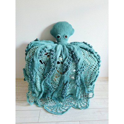 Teal octosnug blanket