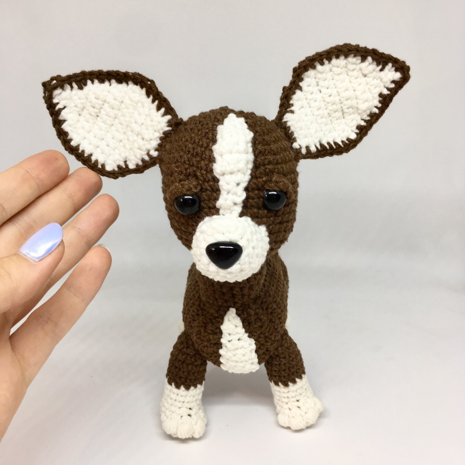 Crochet stuffed dogs, amigurumi Chihuahua in a bag, personalized gifts for  dog lovers